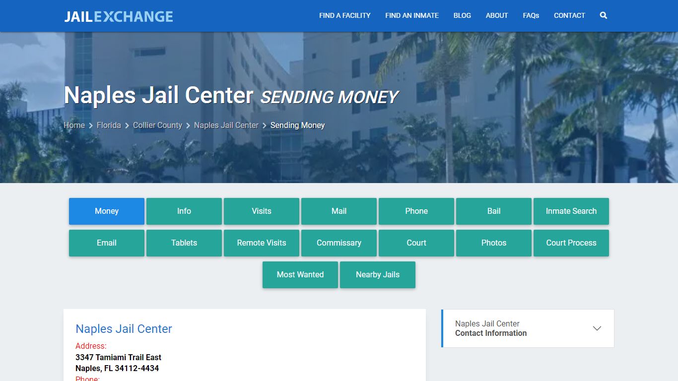 Send Money to Inmate - Naples Jail Center, FL - Jail Exchange